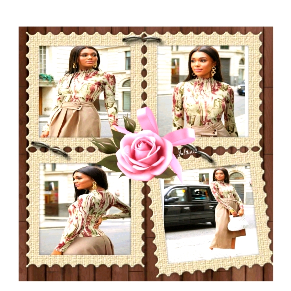 💞 SHEIN MOCH-NECK SPLASH MESH TOP 💞